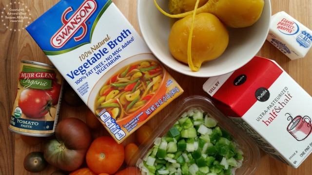 Ingredients to make the Heirloom Tomato Bisque #ABRecipes