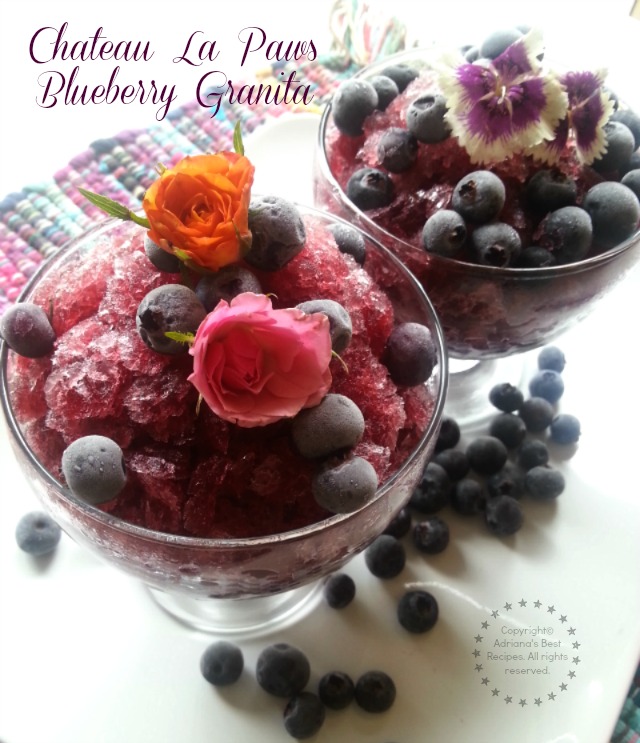 Cheering for a good cause with a Chateau La Paws Blueberry Granita #ChateauLaPaws #ABRecipes