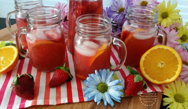 Cheers with Strawberry Orange Agua Fresca