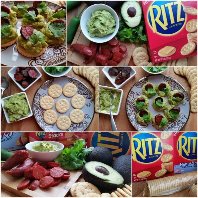 How to make the Spicy Guacamole Chorizo Snack #PutItOnARitz #ad How to make the Spicy Guacamole Chorizo Snack #PutItOnARitz #ad