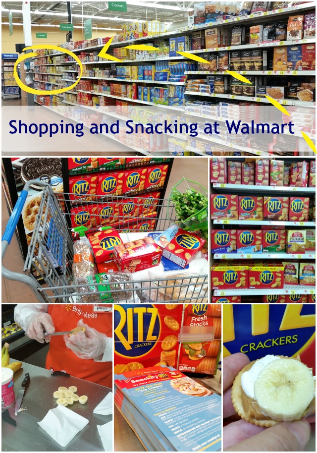 Shopping and snacking at Walmart #PutItOnARitz  #ad