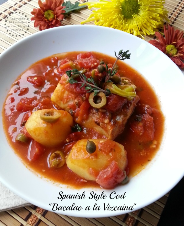 Spanish Style Cod or Bacalao a la Vizcaína #ABRecipes