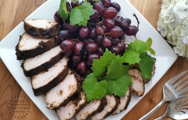 Grilled Pork Loin with Grapes #ABRecipes