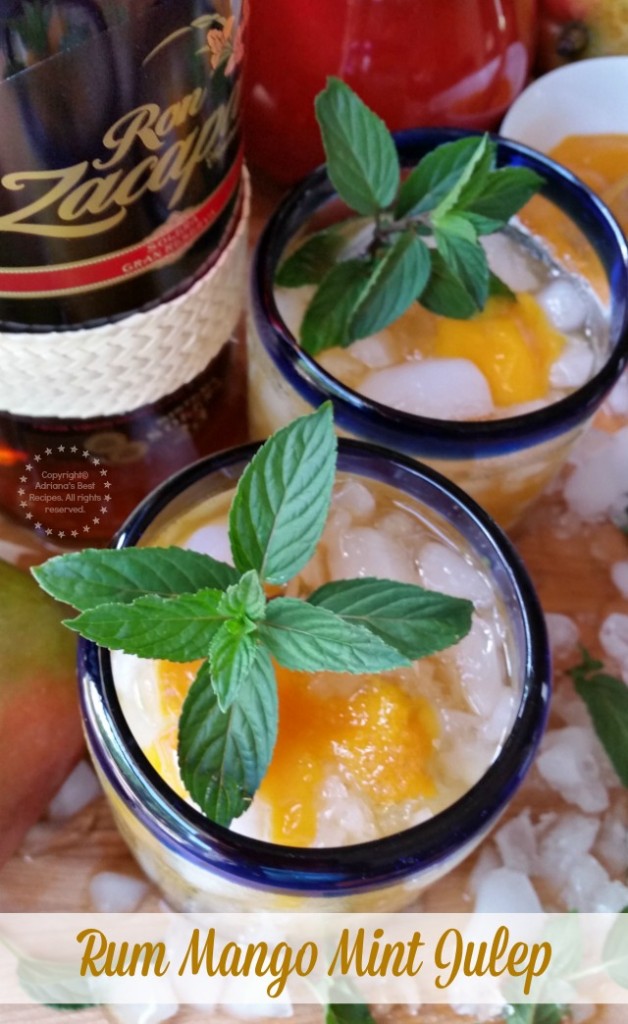 I invite you to try my Rum Mango Mint Julep and celebrate with me National Mint Julep Day #ZacapaRum #ad