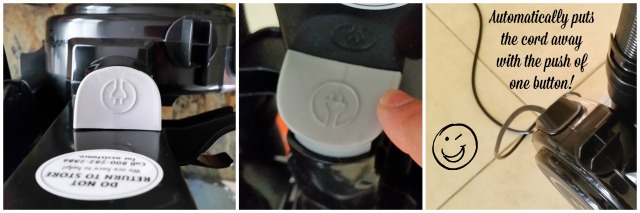Automatically puts the cord away with the push of one button #CleaningUntangled #ad Automatically puts the cord away with the push of one button #CleaningUntangled #ad