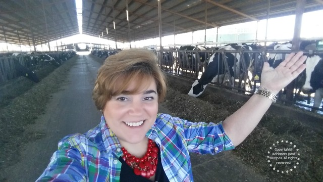 Adriana Martin visiting New Hope Diary Farm in Galt, California #TASTE15