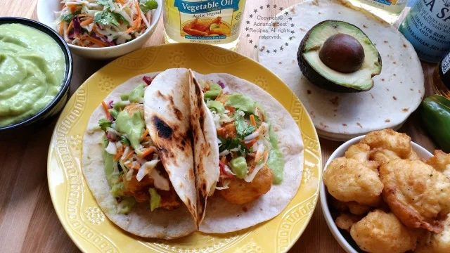 Beer Battered Cauliflower Tacos #SoyParaSoy #ad Beer Battered Cauliflower Tacos #SoyParaSoy #ad