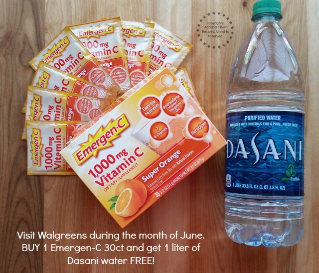 Buy 1 Emergen-C 30 count and get one liter of Dasani water FREE #HealthyAndHydrated #Ad