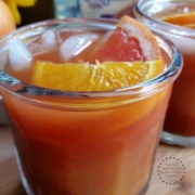 This Vampiro Cocktail combines the flavors of the high-quality smoky Don Julio tequila blanco with sangrita (a combination of tomato juice, spices, and orange juice) and grapefruit juice. It is called “vampiro” (vampire) because “sangrita” in Spanish means blood, and the taste of the drink has an enjoyable bite with the sweet and spicy flavor profile.