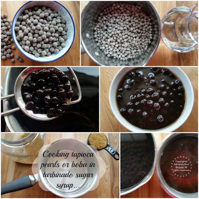 Cooking tapioca pearls or boba in turbinado sugar syrup #TASTE15 Cooking tapioca pearls or boba in turbinado sugar syrup #TASTE15