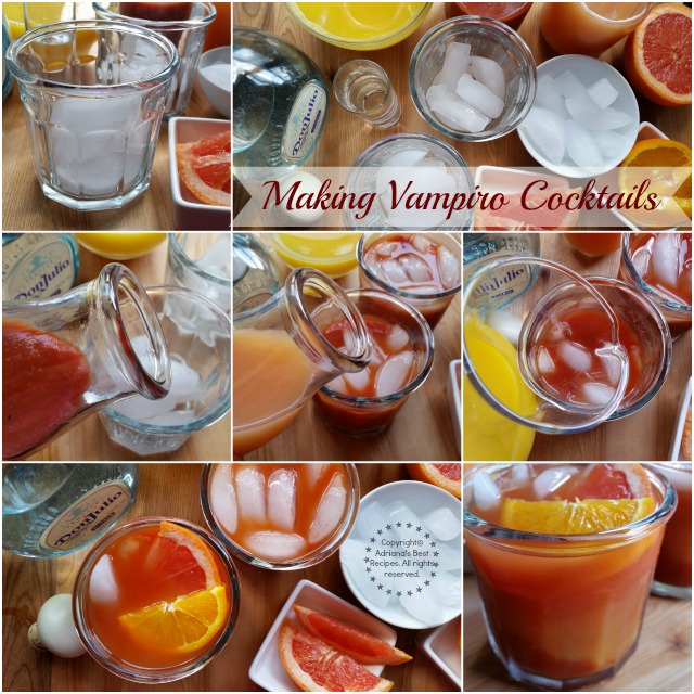 Pasos a seguir para preparar el coctel vampiro