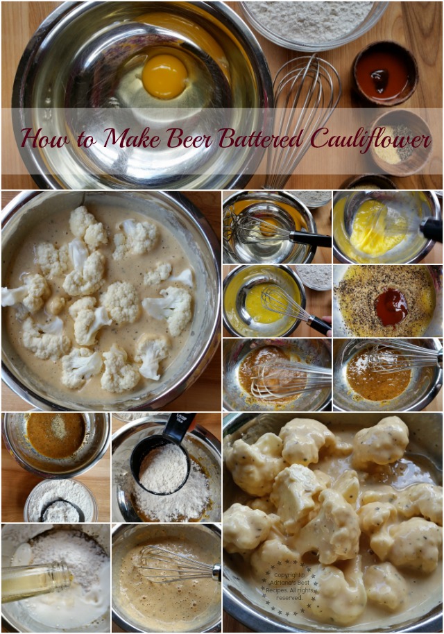 How to make beer battered cauliflower #ABRecipes #SoyParaSoy #ad