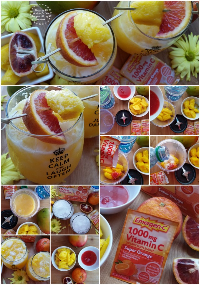 How to prepare the Mango Blood Orange Fizz #HealthyAndHydrated #Ad