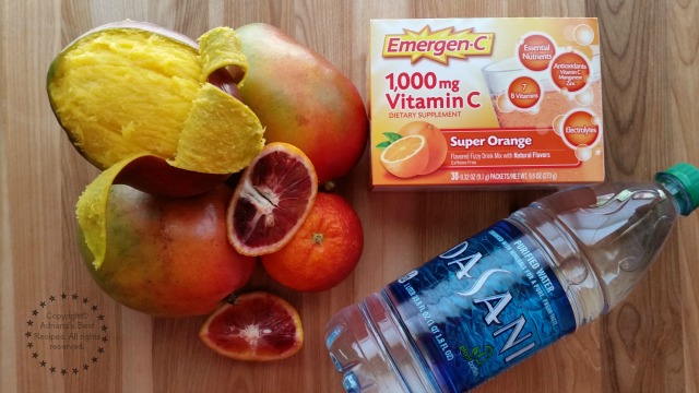 Ingredient for making the Mango Blood Orange Fizz #HealthyAndHydrated #Ad