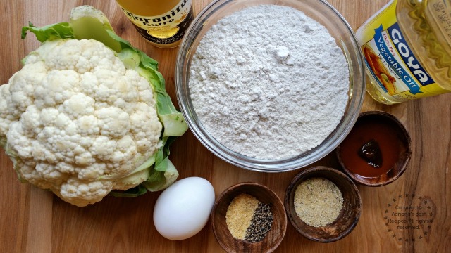 Ingredients for the Beer Battered Cauliflower Tacos #SoyParaSoy #ad