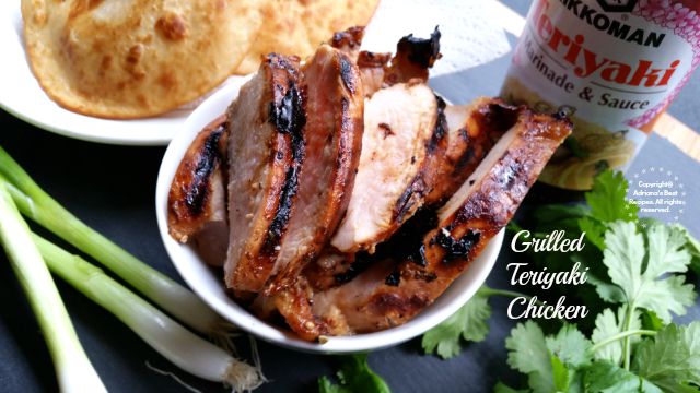Grilled Teriyaki Chicken for Making Teriyaki Chicken Chalupas  #KikkomanSaborLBC #ad 
