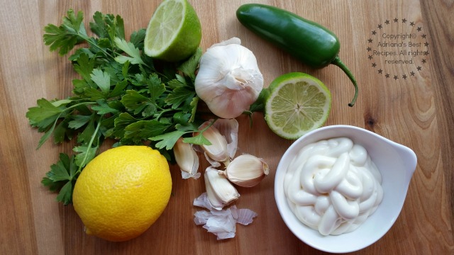 Ingredients for the Jalapeño Garlic Aioli #SummerYum #ad 