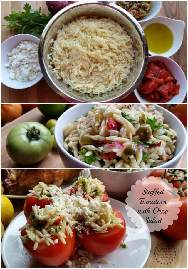 Making Stuffed Tomatoes with Orzo Salad #SummerYum  #ad 