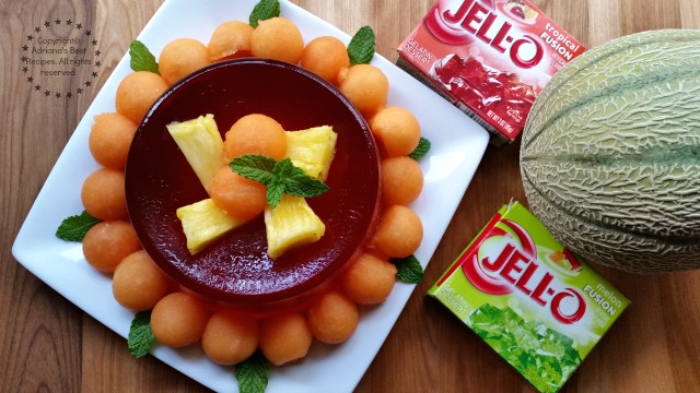 This recipe is very easy to make and has as the main ingredient JELL-O Tropical Fusion #ComidaKraft #ad 