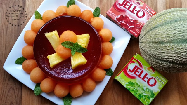 This recipe is very easy to make and has as the main ingredient JELL-O Tropical Fusion #ComidaKraft #ad