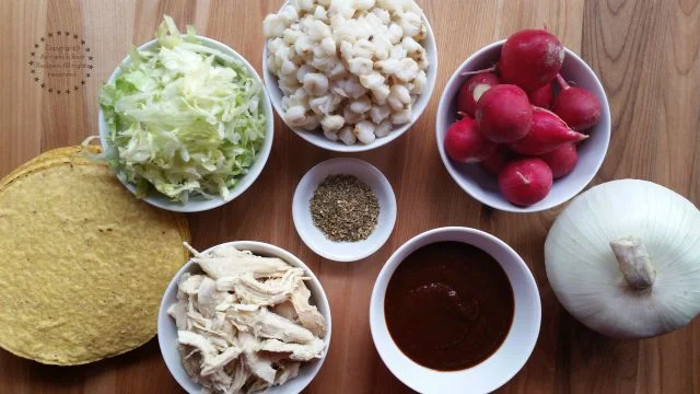 Ingredients for making the chicken pozole #ABRecipes #TASTE15 Ingredients for making the chicken pozole #ABRecipes #TASTE15