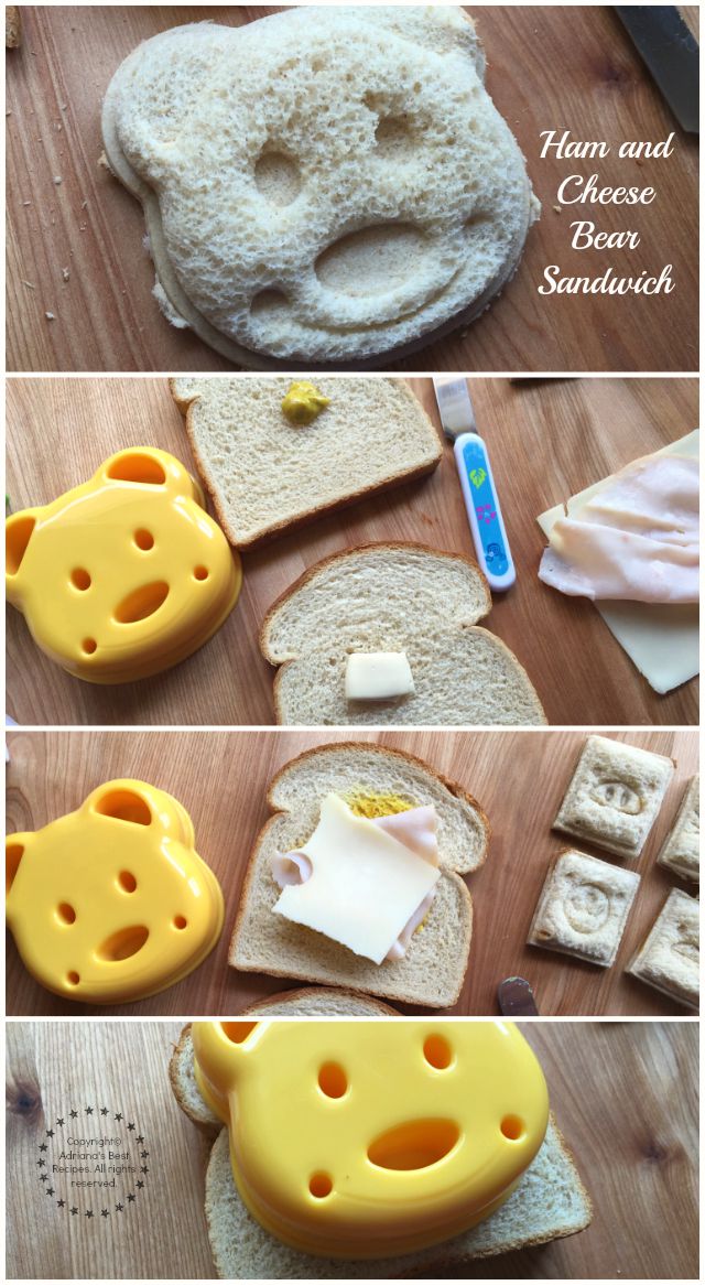 Making a ham and cheese bear sandwich #DoinGood #ad