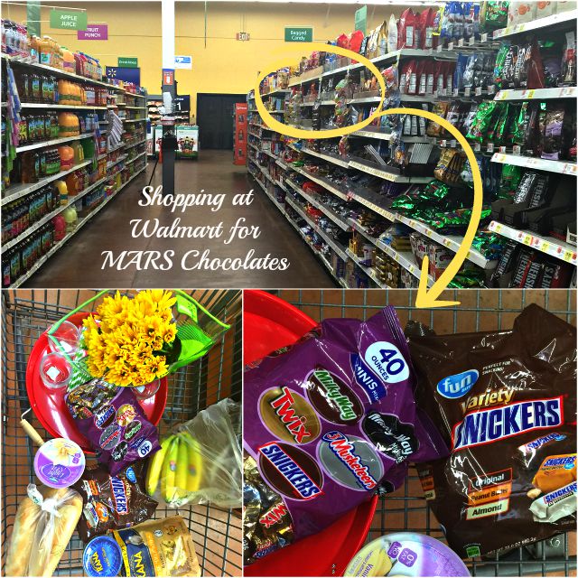 Shopping at Walmart for MARS Chocolates #FunSizeMerienda #ad