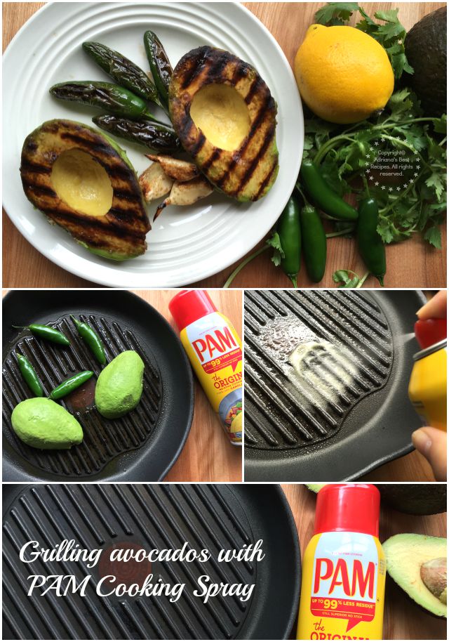 Grilling avocados with PAM Cooking Spray #PAMCookingSpray #ad