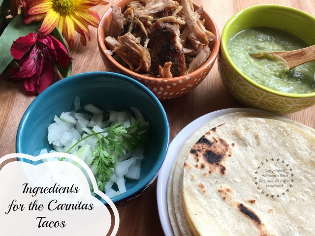 Ingredients for the Carnitas Tacos #Porknostico #ad 