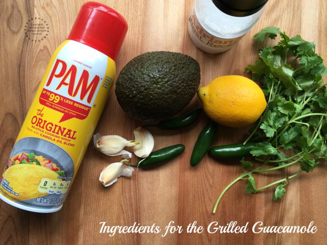 Ingredients for the grilled guacamole recipe #PAMCookingSpray #ad 