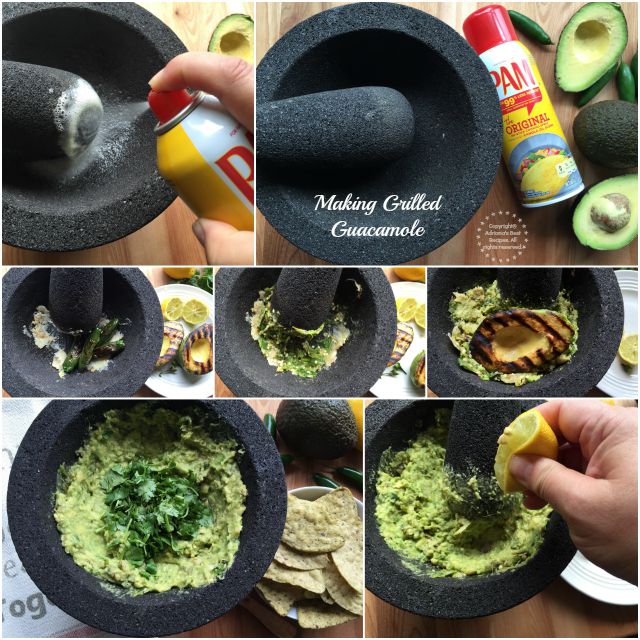 Making grilled guacamole for entertaining at home #PAMCookingSpray #ad