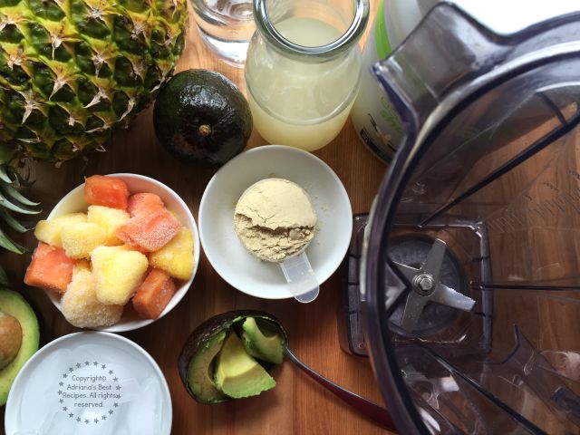 Making the Mexican Green Smoothie with Avocado #BestLifeProject #ad