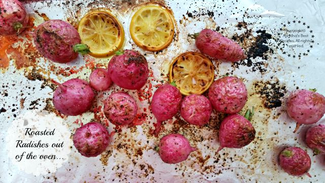 Roasted radishes fresh out of the oven  #ABRecipes