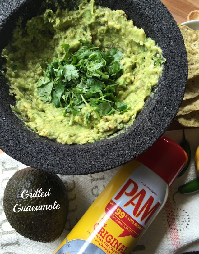 Tantalizing grilled guacamole recipe #PAMCookingSpray #ad 