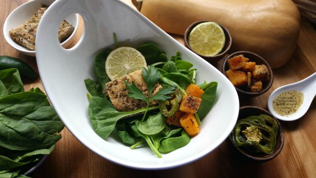 This Grilled Salmon Salad with Butternut Squash with a citrus dressing is the a wonderful option to offer the family