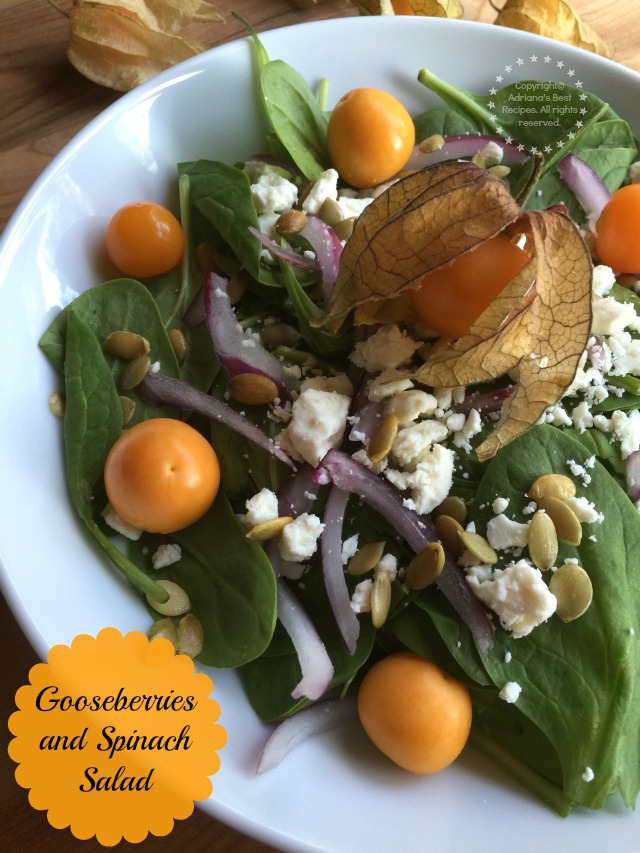 Delicious gooseberries and spinach never be afraid of produce and trying new things #ABRecipes