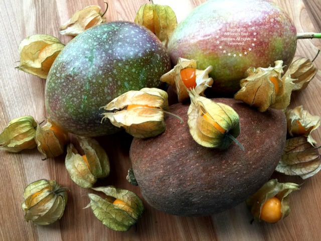 Fresh mamey or zapote gooseberries and passion fruit #TeamFreshSummit #ad 