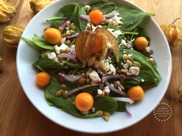 Gooseberries and Spinach Salad #ABRecipes