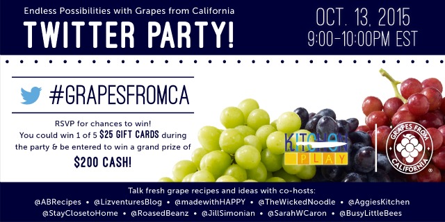 Grapes from California Twiter Party October 13 #GrapesFromCA #ad