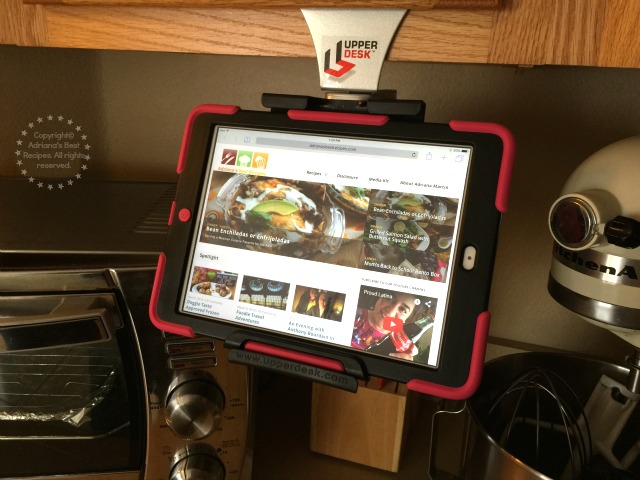 Having my iPad handy while in the kitchen makes my recipe development much more easier #UpperDesk #ad