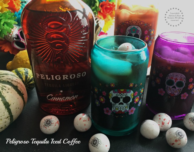 Peligroso Tequila Iced Coffee for Halloween or Day of the Dead Festivities #PeligrosoTequila #ad