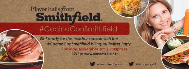 Cocina con Smithfield Twitter Party November 10 at 9pm EST #CocinaConSmithfield AD