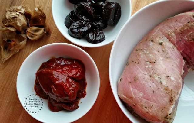Ingredients for the Chipotle Prune Pork Loin