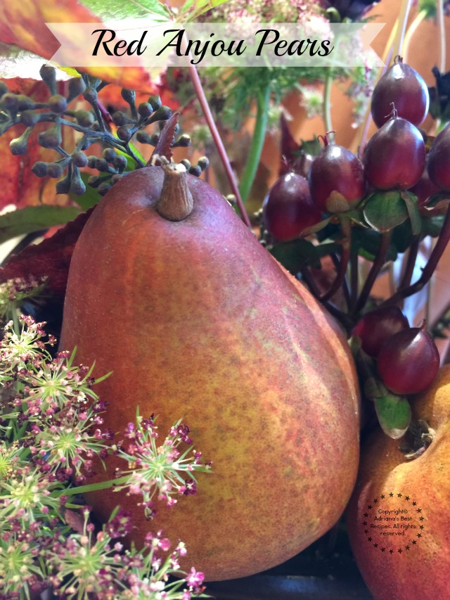 Nothing like beautiful fresh fruits like this red anjou pears