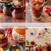 collage con jarritos y tazas de cafe para las fiestas