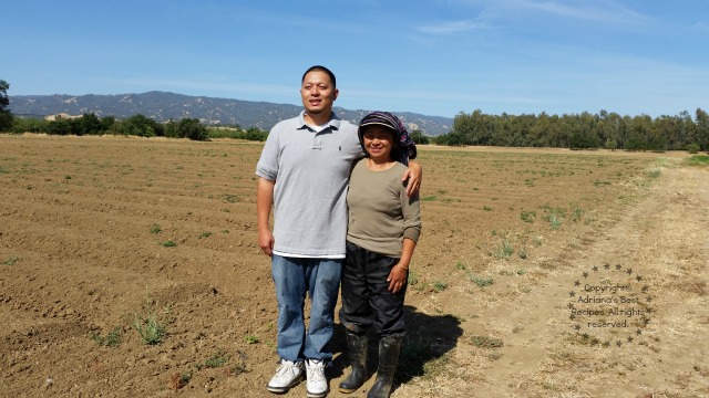 Thanking Farmers. T&Y Strawberry Patch Owners at Yolo County California.
