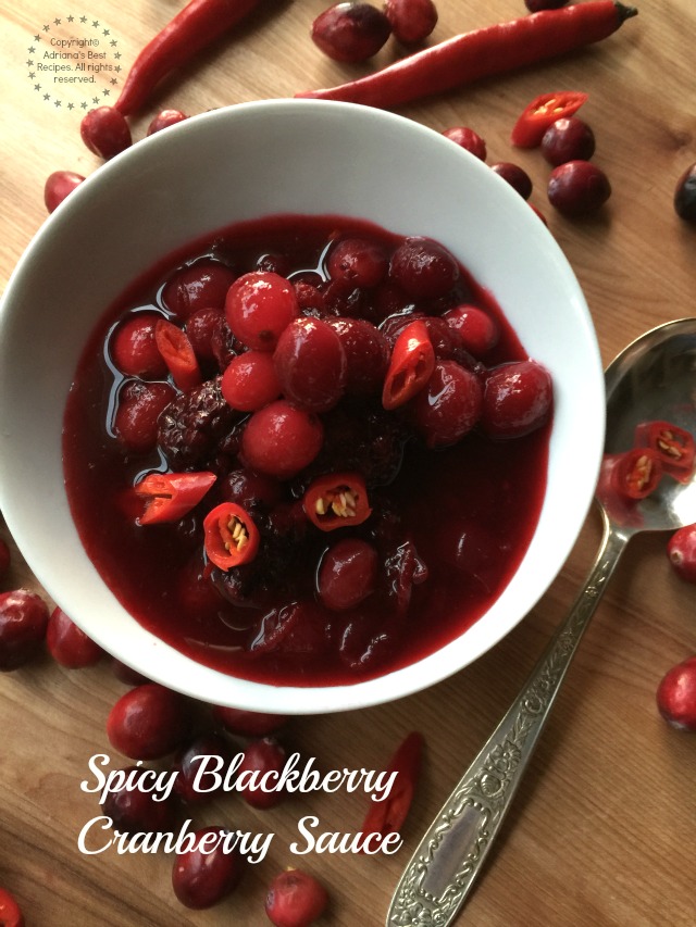 Spicy Blackberry Cranberry Sauce #ShareTheHoliday AD