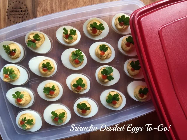 Sriracha Deviled Eggs To-Go #ShareTheHoliday AD Sriracha Deviled Eggs To-Go #ShareTheHoliday AD