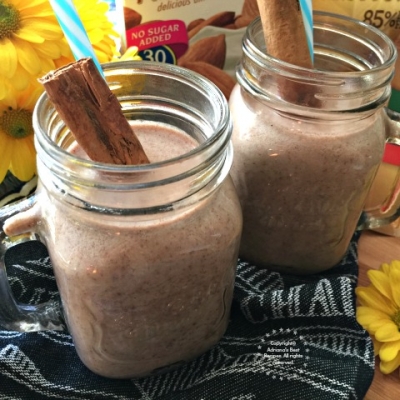 A Mexican Cocoa Peanut Delight Smoothie recipe that will help me accomplish my new year's goal of eating breakfast everyday #StartWithJifPowder AD