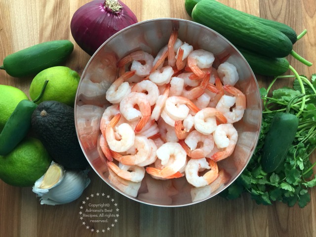 Ingredients for the Shrimp Aguachile